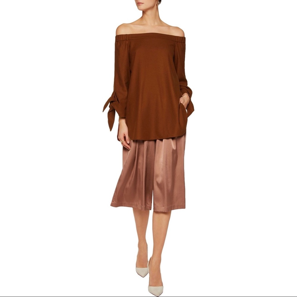 Size6 Tibi Owen Twill off the shoulder tunic